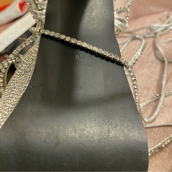 POSTER GIRL SILVER BUTTERFLY PLATFORM HEELS - Picture 14 of 16